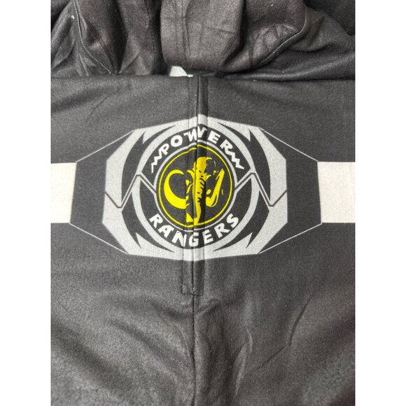 Mighty Morphin Power Rangers Small Black & White Hooded Jumpsuit Costume - Picture 7 of 10